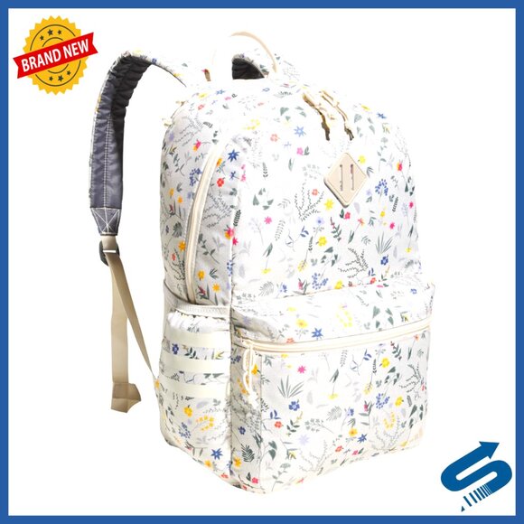 Classic 3-Stripe Backpack with Laptop Sleeve Unisex Durable Gym Bag
